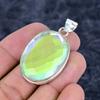 Mystic Glass Gemstone Handmade 925 Sterling Silver Jewelry Pendant 1.89" M-3250