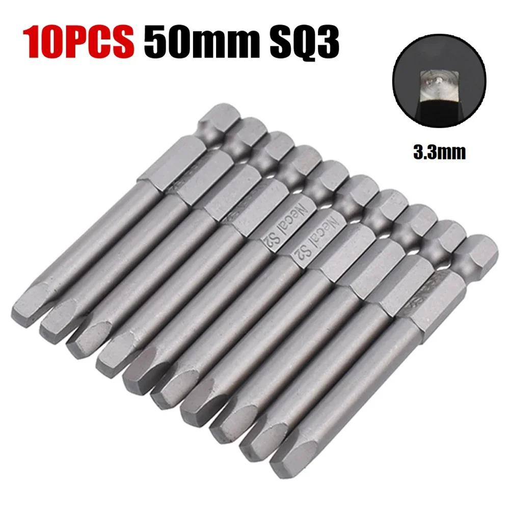 Square Head Screwdriver Bit Hand Tools SQ1 SQ1 SQ1 Screwdriver Strong Magnetic (1/1Inch) 6.11mm Alloy Steel Drill