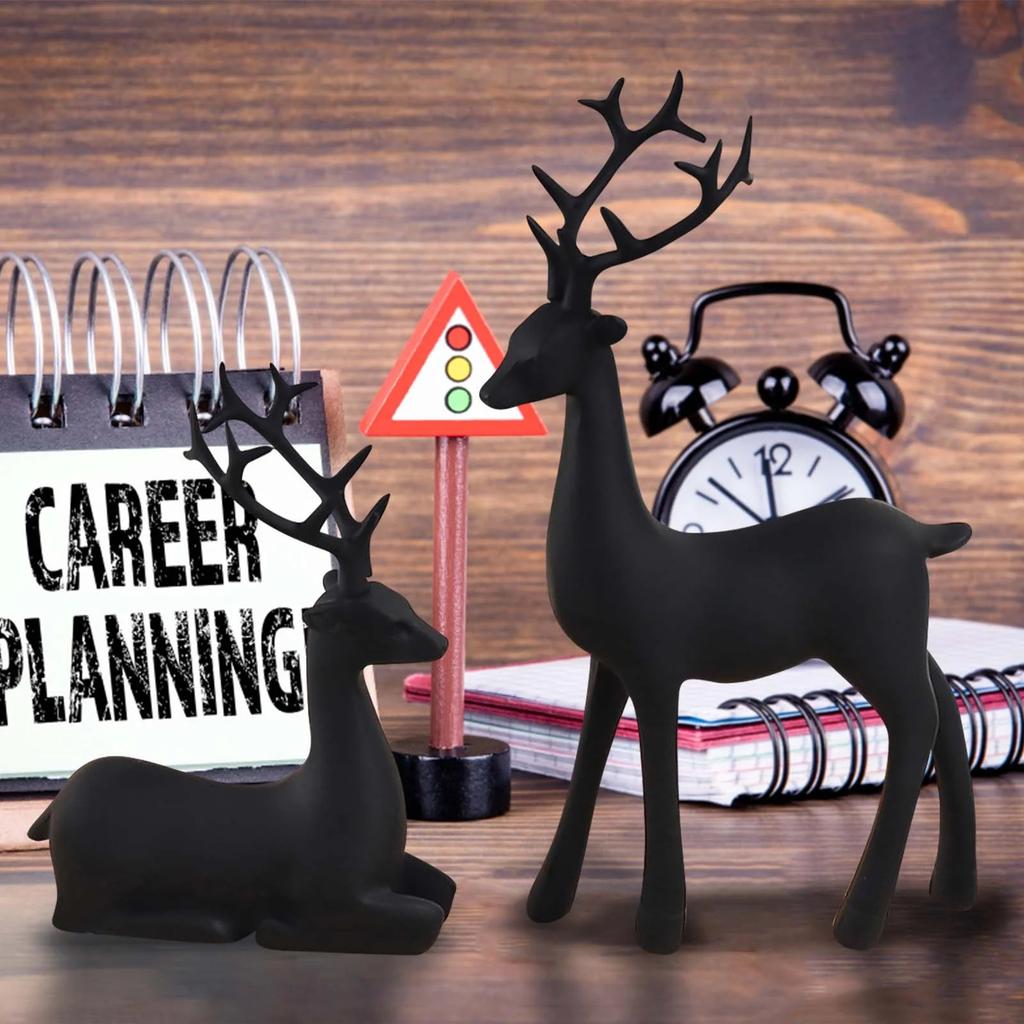 Christmas Decorations Clearance! 2pcs Resin Black Decor, Black Figurine, ,Black Christmas Figurine, Decor,