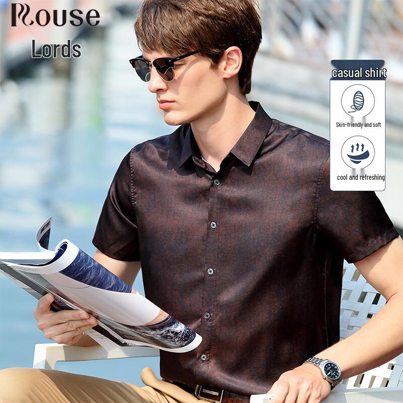 Luozi Men s Summer Short Sleeve Shirt XL