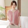 Elegant Summer Knitted Short Sleeve Top for Middle-Aged Women - Fashionable & Versatile