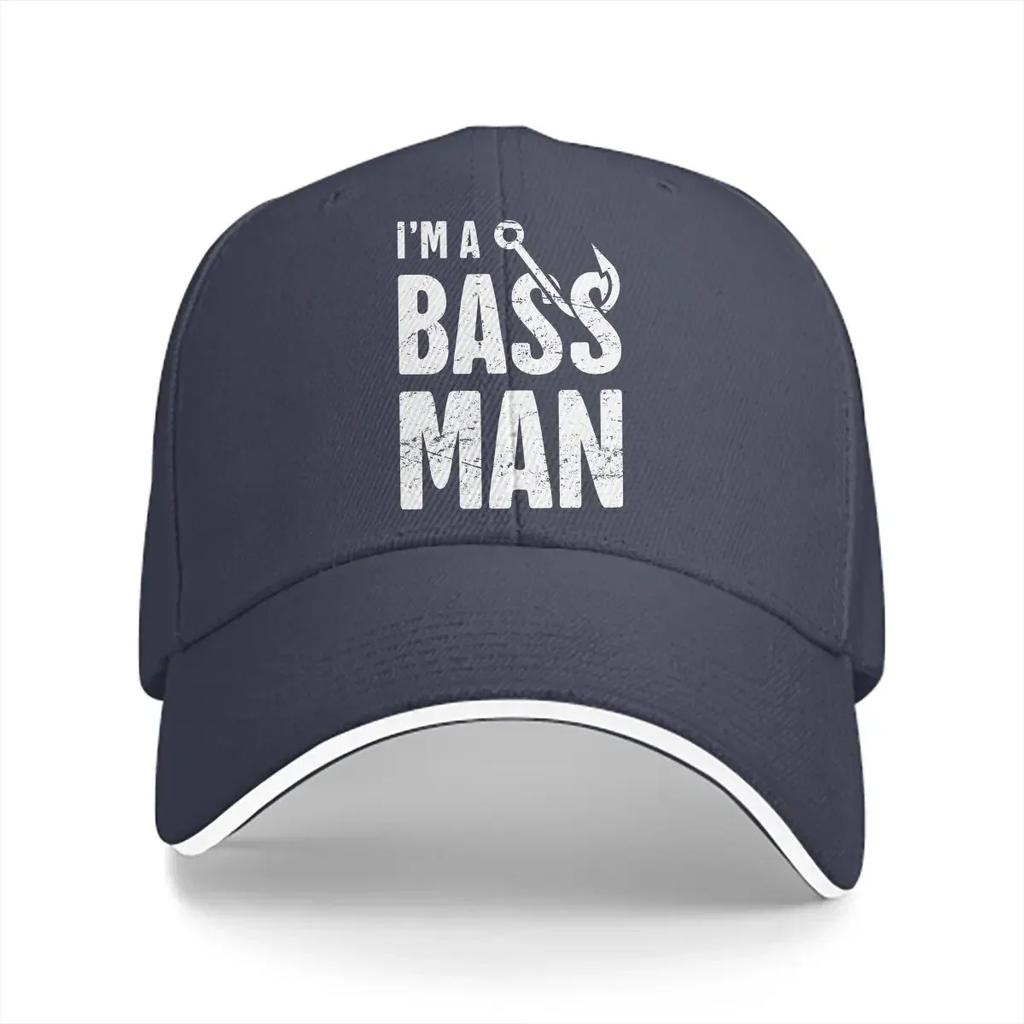Washed Unisexs Baseball Cap Im A Bass Unisex Trucker Snapback Caps Dad Hat Fly Fishing Golf Hats