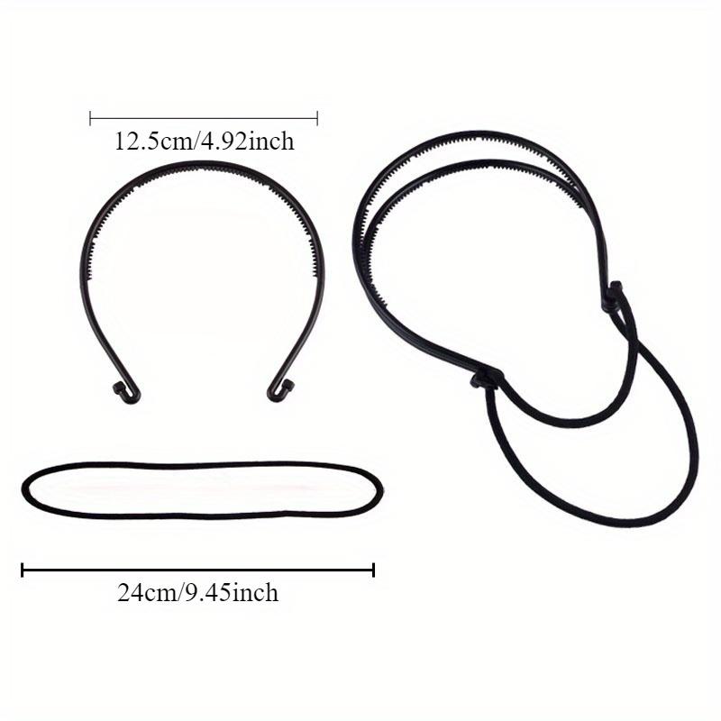 An Adjustable Double-Layer Headband with An Elastic Hairband, Suitable for Women - Durable Plastic Hair Ties, Perfect for Styling Long Hair