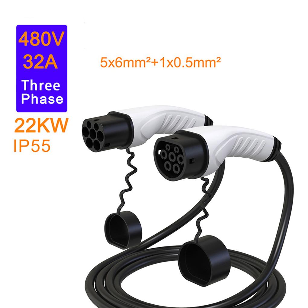 

16A/32A 11kW 22KW Type2 EV зарядный кабель для электромобилей женский-мужской для автомобиля EV/PHEV удлинительный кабель для электромобиля
