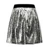 Women Skirt Elastic High Waist Sparkling Sequins Short Skirt Breathable Fabric Slimming Skirt Work Leisure Travel Parties