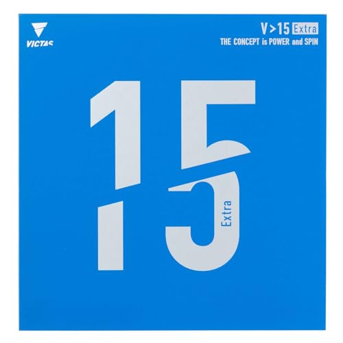 VICTAS Table Tennis Rubber V 15 Extra Inverted High Energy Tension Offensive Blue 2.0 020461