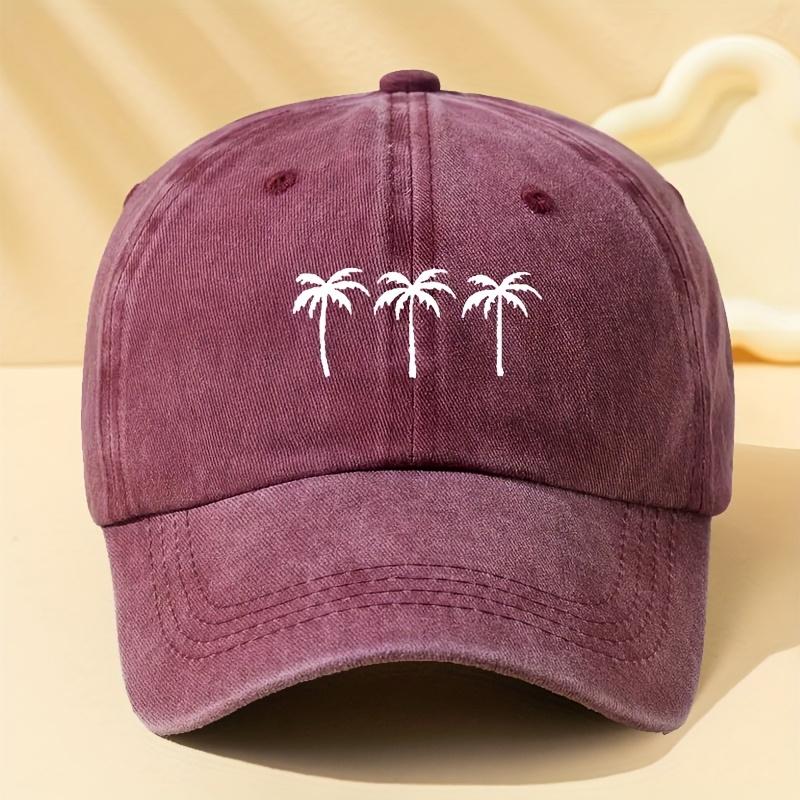 New Summer Trendy Coconut Tree Printed Baseball Cap for Men a Versatile Duckbill Hat That Is Breathable And SunProtective