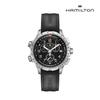 H77912335 Khaki X-Wind GMT Chrono Quartz 46mm Black Rubber Men's Watch