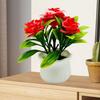 Artificial Potted Plants 5 Rose Flower Head Home Office Table Centerpiece Wedding