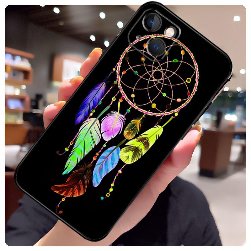 Retro Feather Dreamcatcher Case For iPhone 13 Pro Max 16 15 11 12 14 17 Pro Max Mini 15 16 Plus 16e 17 Air Phone Cover