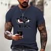 Summer Men's T Shirt Street Casual Short Sleeve Print T-Shirts Fashion Male Oversized Clothing O-Neck Pullover Funny Tops