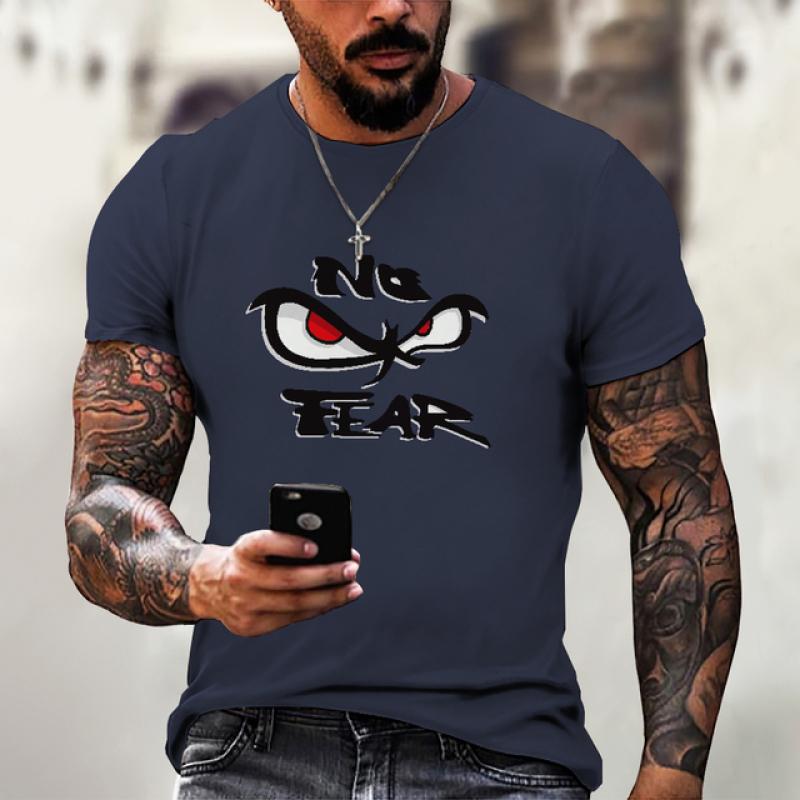 Summer Men's T Shirt Street Casual Short Sleeve Print T-Shirts Fashion Male Oversized Clothing O-Neck Pullover Funny Tops