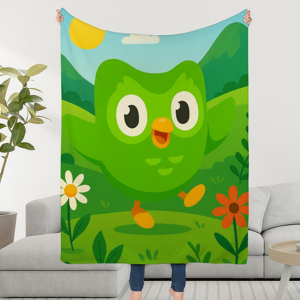 Funny Blanket Throw Super Cosy Plush Living Room Sofa D-DuolingoS-ES Couch Childish Cute Birthday Gifts