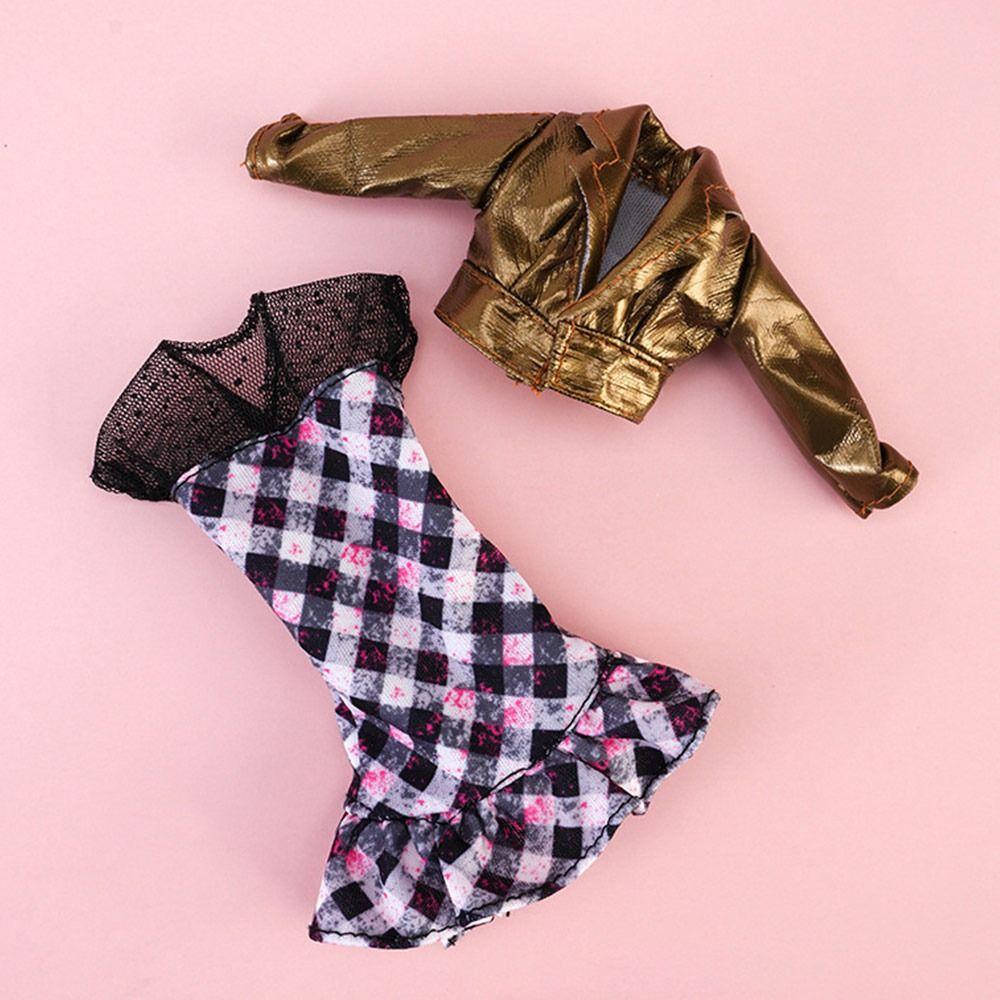 1 Set Newest Doll Accessories Kids Gift Toy Girl Clothes Plush Coat Dolls Skirt Casual Wear