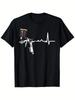 T-shirt Graphique Battement de Cœur Pistolet à Peinture Spray Art de Rue Style Graffiti Tee
