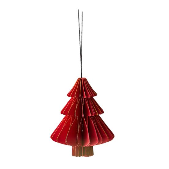 Christmas Paper Honeycomb Ornaments 3D Mini Glitter Edge Honeycomb Tree Ornament Vintage Hanging Paper Lantern for Xmas Tree Home New Year Decor