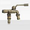 Dual Water Outlets All-copper Faucet Anti-freezing Brass Faucet Adapter Outdoor Faucet  Outdoor