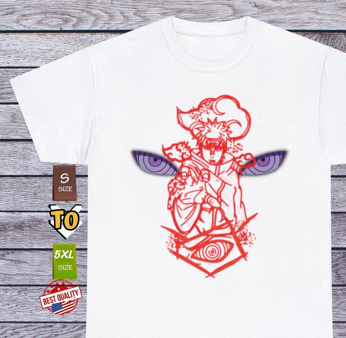 

Yahiko Pain T Shirt Anime Clothing Manga Naruto Shippuden Cosplay Japanese Tee XL