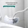 Curved Soft Bristle Toilet Brush with Long Handle for Deep Cleaning