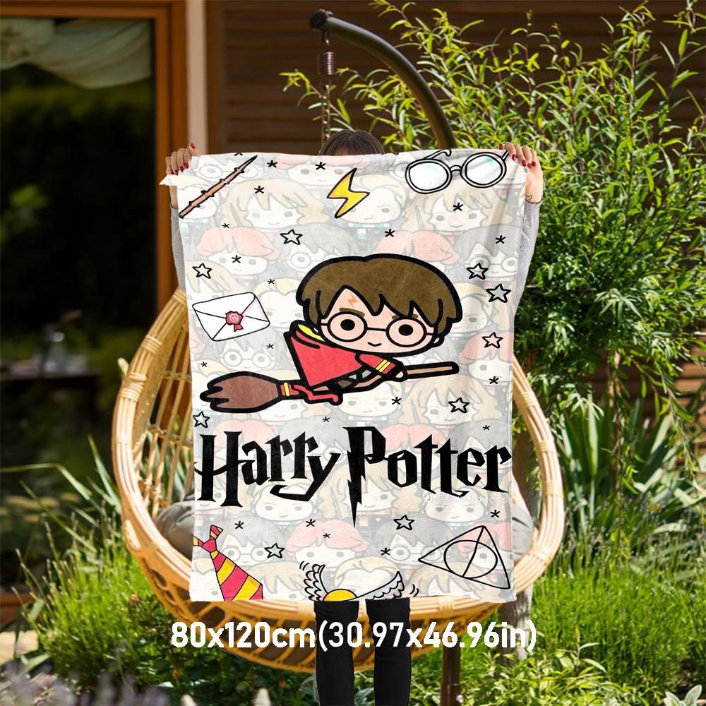 

1pc Harry Potter,broomstick,magic Outdoor Flannel Throw Blanket All Season Soft Warmth,Home Decor 1031116 80x120cm