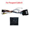 Universal Android Car Radio Wire Harness Power Cord for KIA Nissan Toyota SUZUKI Mitsubishi HONDA Ford Peugeot 2008