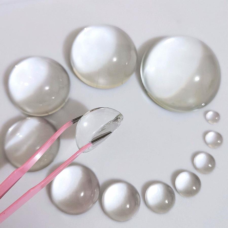 100 stuks 10 mm Massieve Heldere Acryl Hemisfeer Cabochons Platte Bodem Transparante Halve Bol Hangers voor Doe-het-zelf Ambachten Sieraden Maken