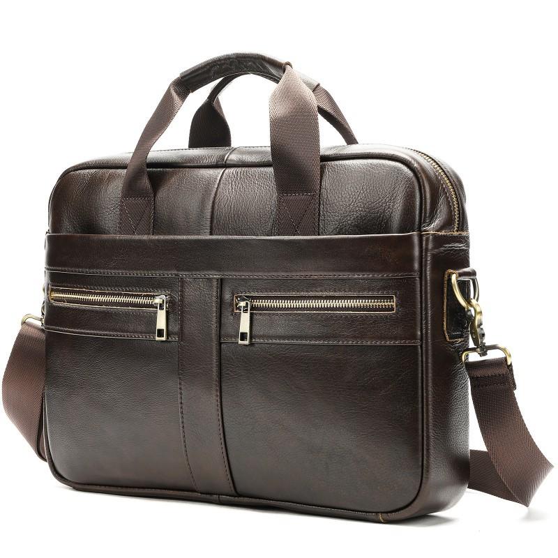 Business Leather Briefcase Men s High-end Sense Top Layer Cowhide Handbag Bag Travel Commuting Computer
