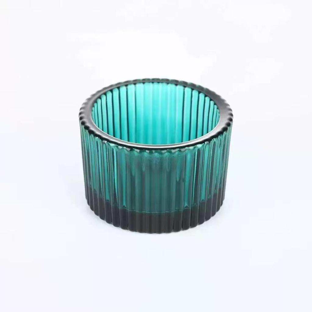 Transparent Fine-Textured Glass Candle Holder - Aroma Cup for Home Decoration