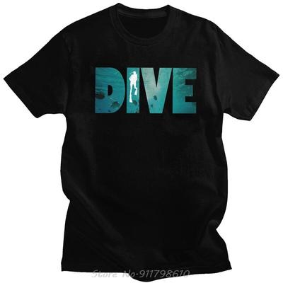 Tauchen T-Shirt Baumwoll-Tees Tauchen T-Shirt Slim Fit Bekleidung Übergroßes Unisex-T-Shirt Herrenbekleidung Streetwear