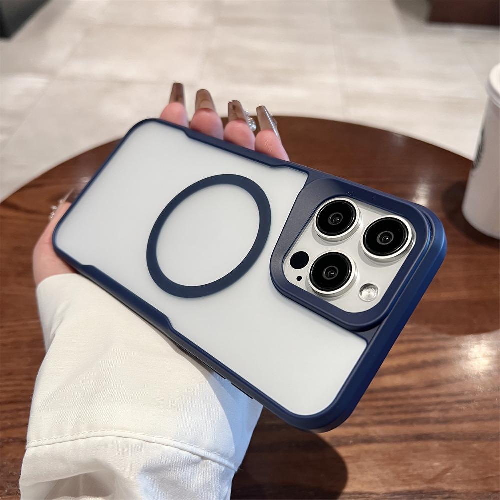 For Magsafe Magnetic Matte Clear Armor Wireless Charging Case For iPhone 15 14 13 12 Pro Max Plus Hard Acrylic Shockproof Cover