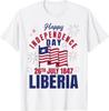Happy Liberia Independence Day Liberia Liberian Flag T-Shirt