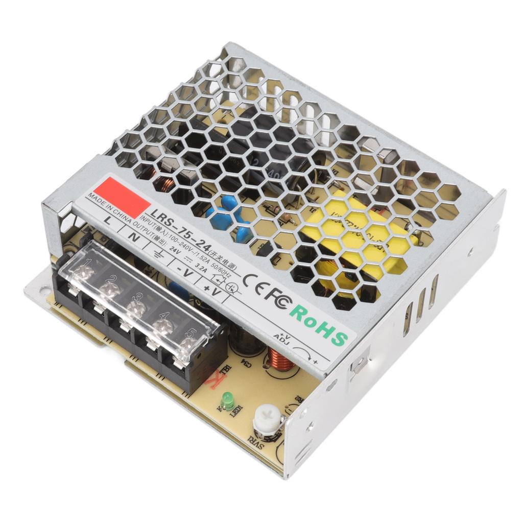 24V Schaltnetzteil 3,2A Reinkupfer Netzteil Transformator Adapter für Militärische Ausrüstung 100‑240V