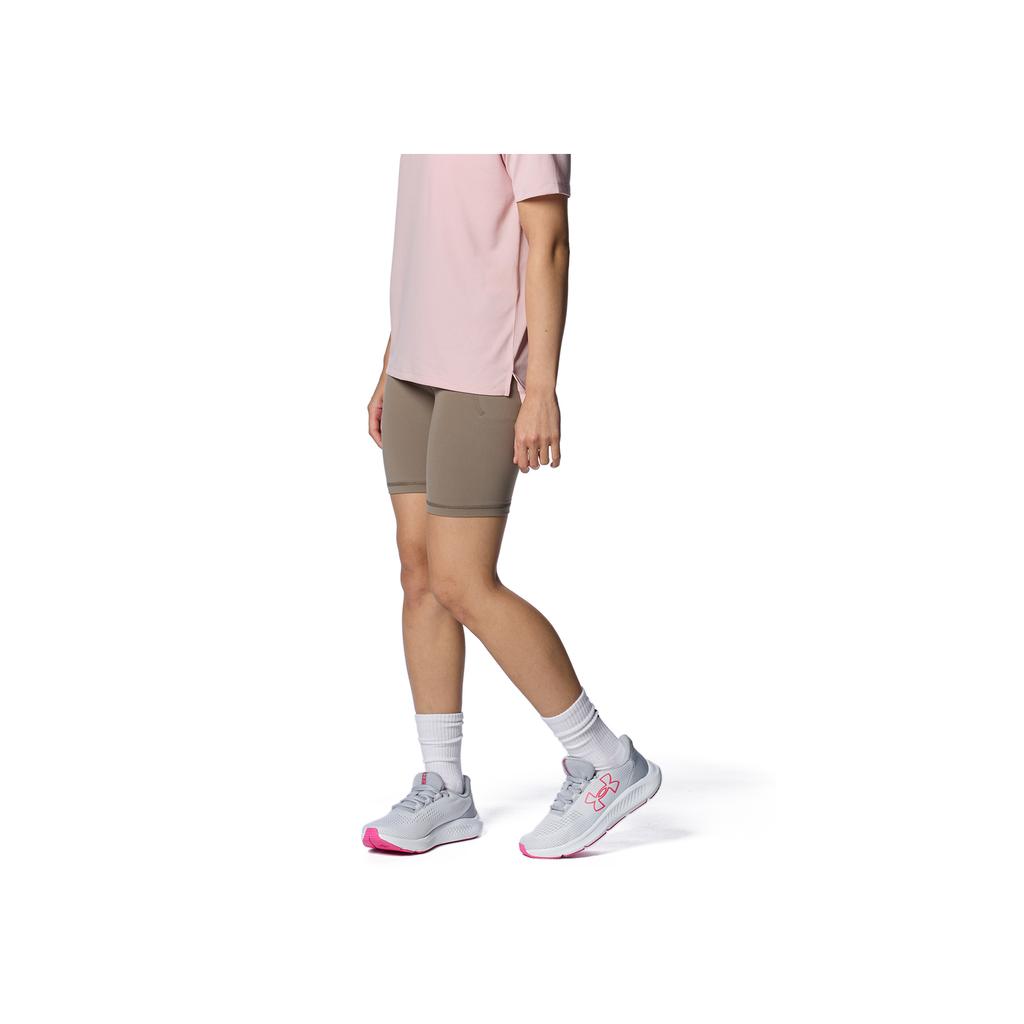 Under Armour Solid Color High Waist Slim Fit Sports Shorts Women shorts Gray Brown 1382521-200