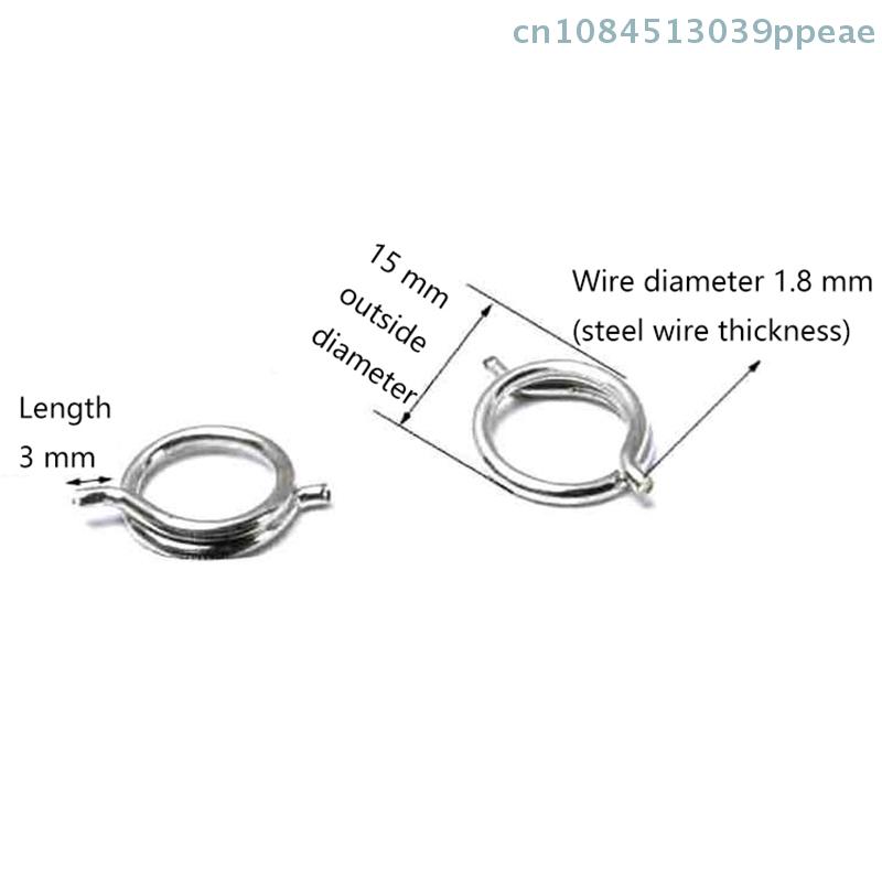 2 Pcs Chicken Bone Scissors Accessories Spring Wire Diameter 1.8mm Outer Diameter 15mm Nickel Plated Steel Torsion Spring