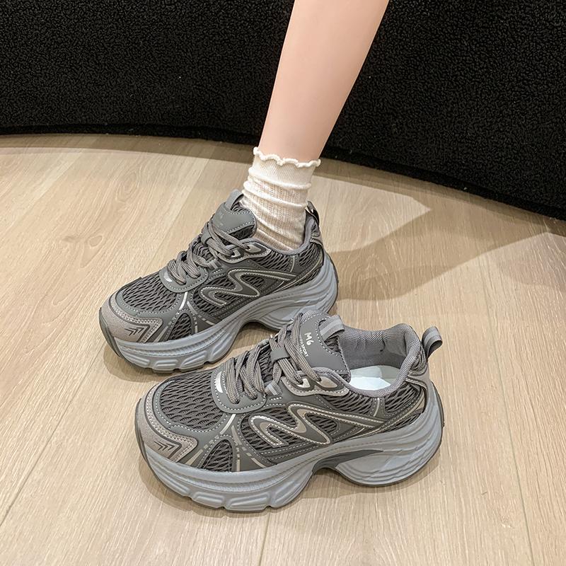 Fashion 2025 Spring and Autumn Fashion New Style Versatile Women's Shoes Thick Soled Height Increasing Women's Casual Sports Shoes