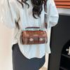 2025 New Popular Solid Color Casual Small Bag Women's Bag Wide Shoulder Strap Decompression Shoulder Messenger Bag Fashionable Small Square Bag