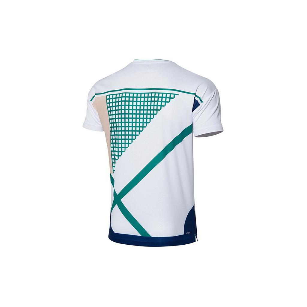 Li Ning Quick-Dry Cool Sweat-Absorbing Color-Block Training T-Shirt Men Tops White AAYR201-2