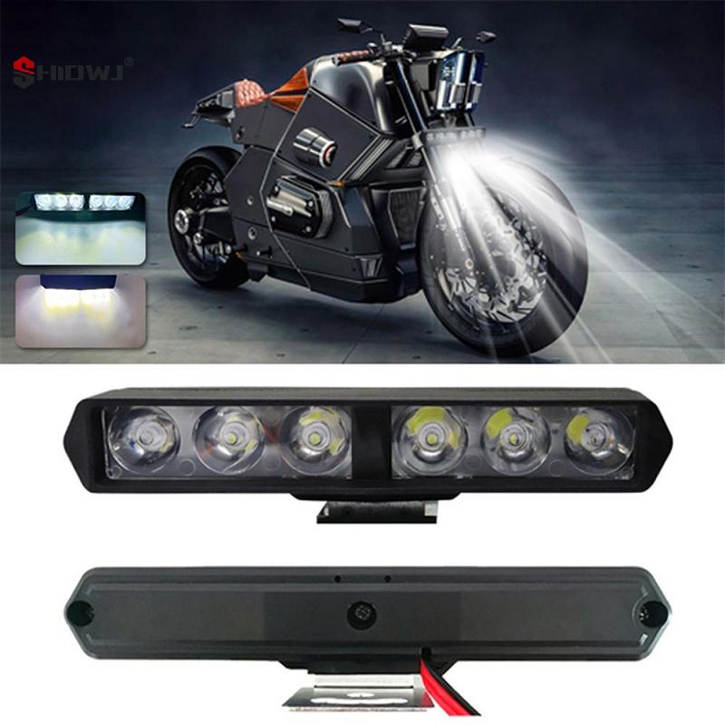 Motorradblitz 6-LED-Scheinwerfer Spotlights Zusatzlampe Hohe Helligkeit Elektrofahrzeug Roller Autocyclus Modifizierte Glühbirnen