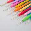 Colorful Metal Crochet Hook with Plastic Handle for DIY Knitting