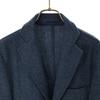 ORIAN Made in Italy Wolle Fischgrät Langarm taillierte Jacke 42 Blau Herren Gebraucht