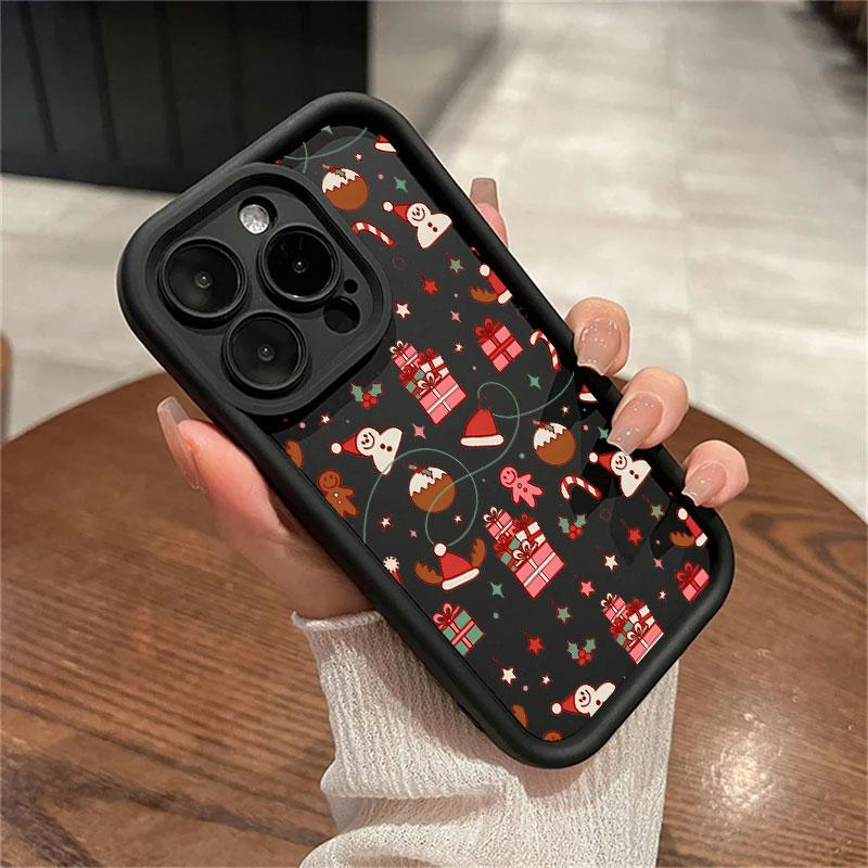 Merry Christmas Drawings Print Coque For Iphone 15 13 17 16 Case For IPhone 17 Air 11 13 12 16 Pro Max 14 Plus Soft Phone Cover