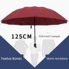 Large Umbrella for Men, Reinforced and Thickened, Sturdy and Wind-Resistant, Dual-Purpose for Sun and Rain, Manual Folding, Black Coating for Sun