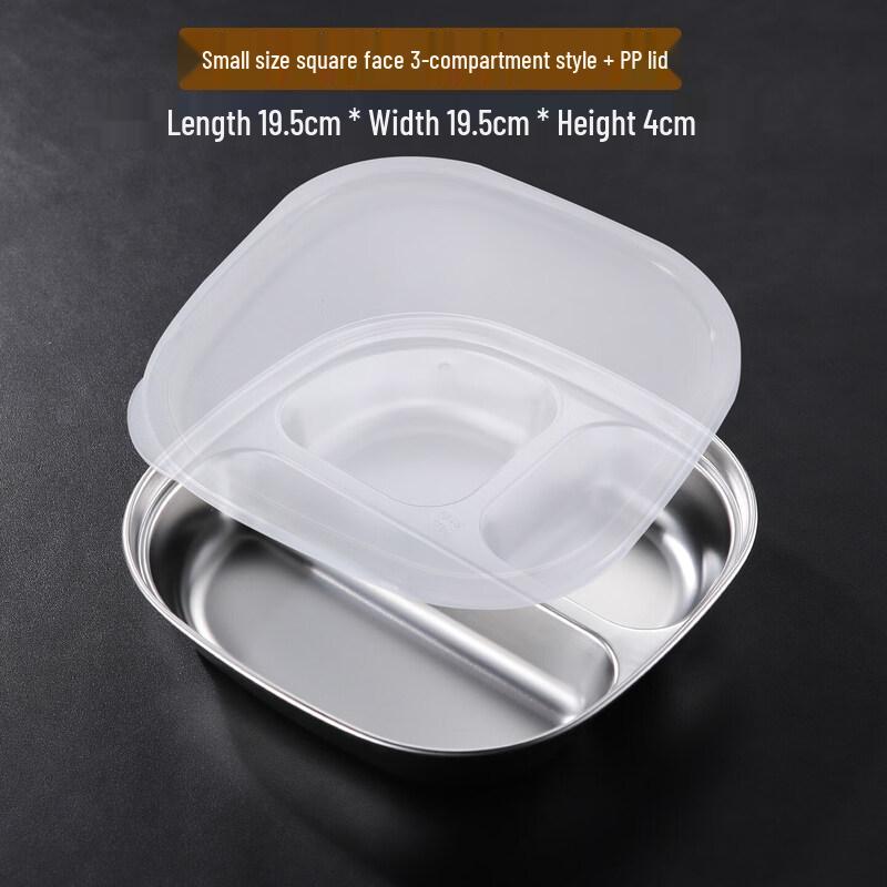 304 Stainless Steel Divided Lunch Tray