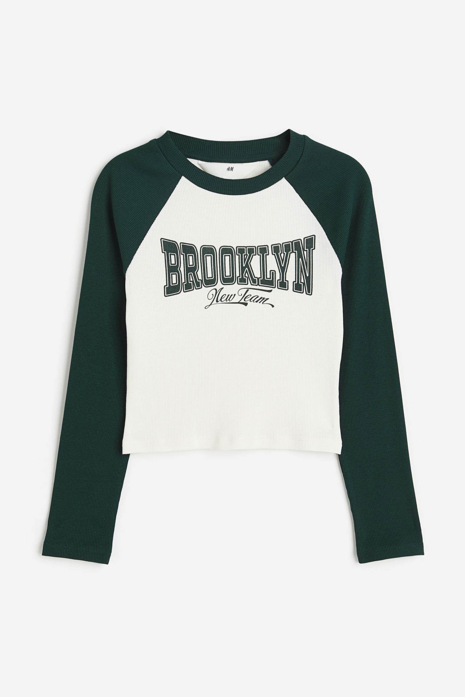 

Ribbed cotton jersey cropped top