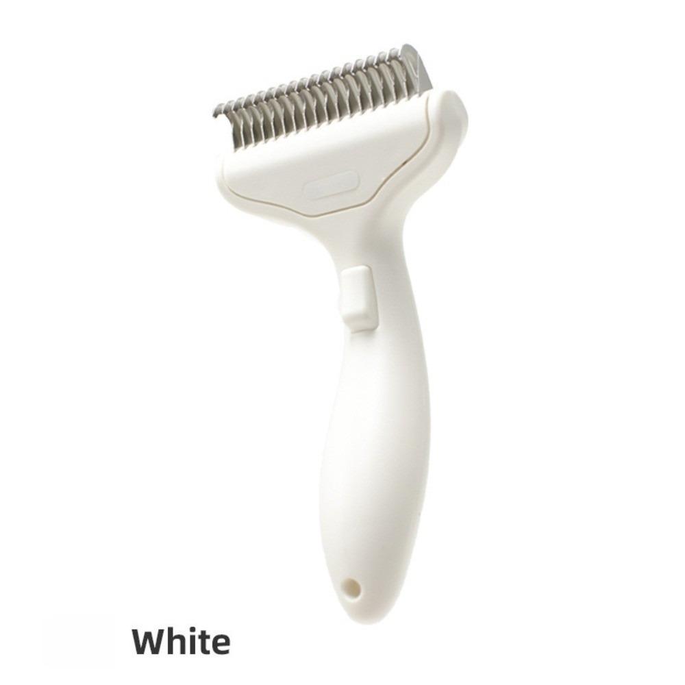 

Curved Design Cat Anti-tangle Comb Stainless Steel Blade Deshedding Pet Fur Remover Easy to Use Dog Hair Removal Brush белый