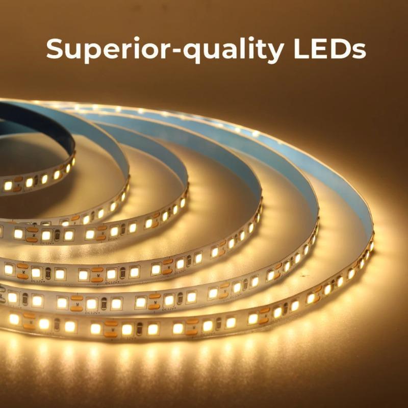 IP65 Wasserdichter 2835 LED-Streifen 5M 12V, 300LED Flexibles Bandlicht, Weiß Warmweiß Blau Grün Rot für Heimdekoration
