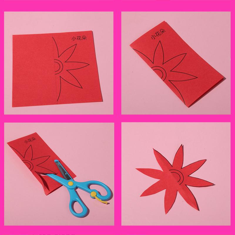 96sheets Paper Cuttings Colored Paper Handmade Painting Office Education Art Classroom Supply Student Handicrafts Scissors TMZ