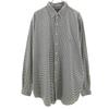 Gingham Check Long Sleeve Button Down Shirt 2XLT Black Biggs Men's Used