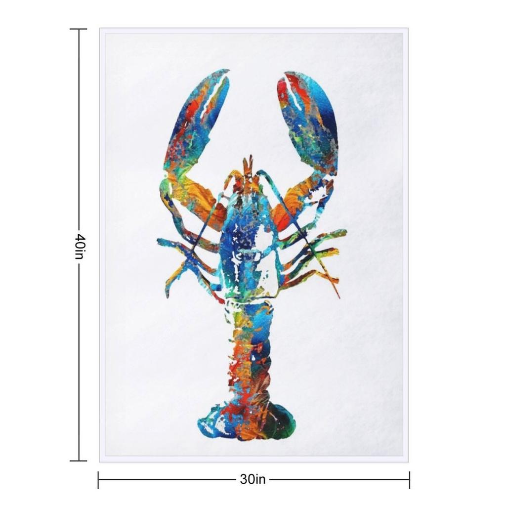 Colorful Lobster Art by Sharon Cummings Throw Blanket Decoratives Thermals For Travel Flannels Plaid on the sofa Blankets