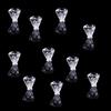 10x Clear Faceted Small Drawer Knob Cupboard Cabinet Pull Handle